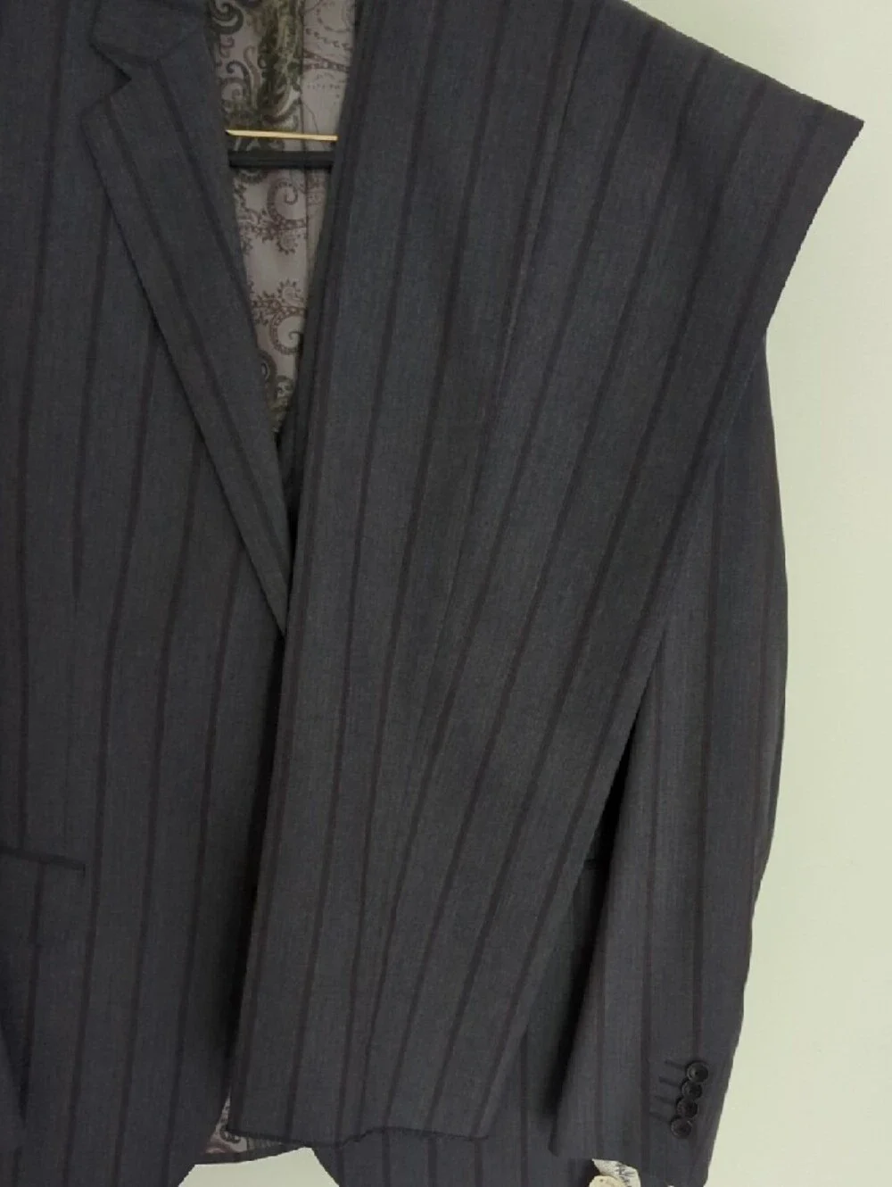 Etro Dark Gray Pinstripe Wool 2-pc Suit